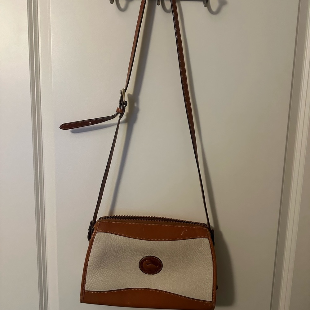 VINTAGE 1990 Dooney and Bourke All Weather in Bone and British Tan